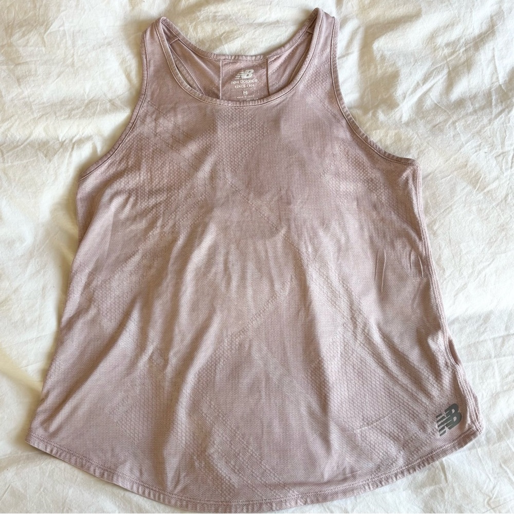 New Balance Run Club mauve tank top size medium